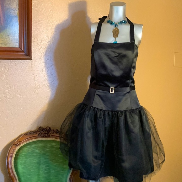 Vintage Jessica McClintock By Gunne Sax Black Dress.  Sz 11/12 - Picture 3 of 5